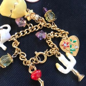 Disney Belle Charm Bracelet Girls Vintage Beauty